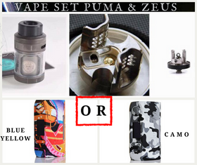 VAPE セット: Puma Mod 200W &amp; Zeus Dual RTA タンク