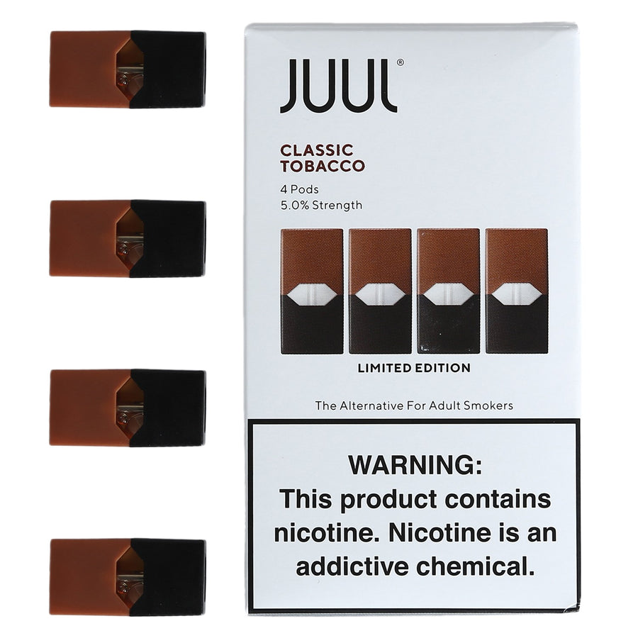 JUUL Pods Flavors (4 Packs) - Classic Tbacco - Limited Edition
